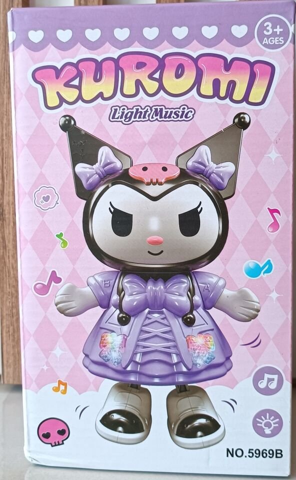 Kuromi Dans Eden Sesli Işıklı Hareketli Eğitici Oyuncak Robot Bebek