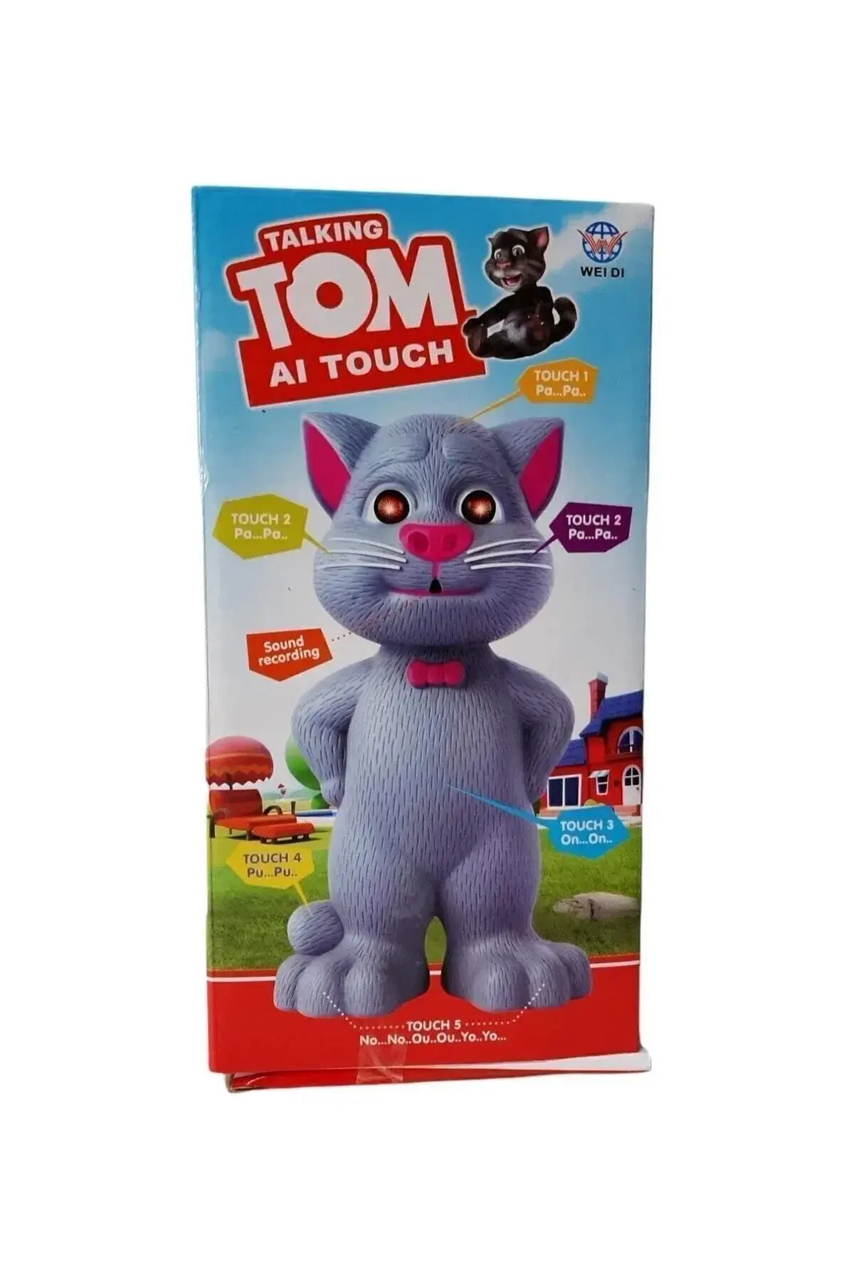 Tom kedi Konuşan, ses kaydeden ,müzikli, ışıklı kedi 23cm