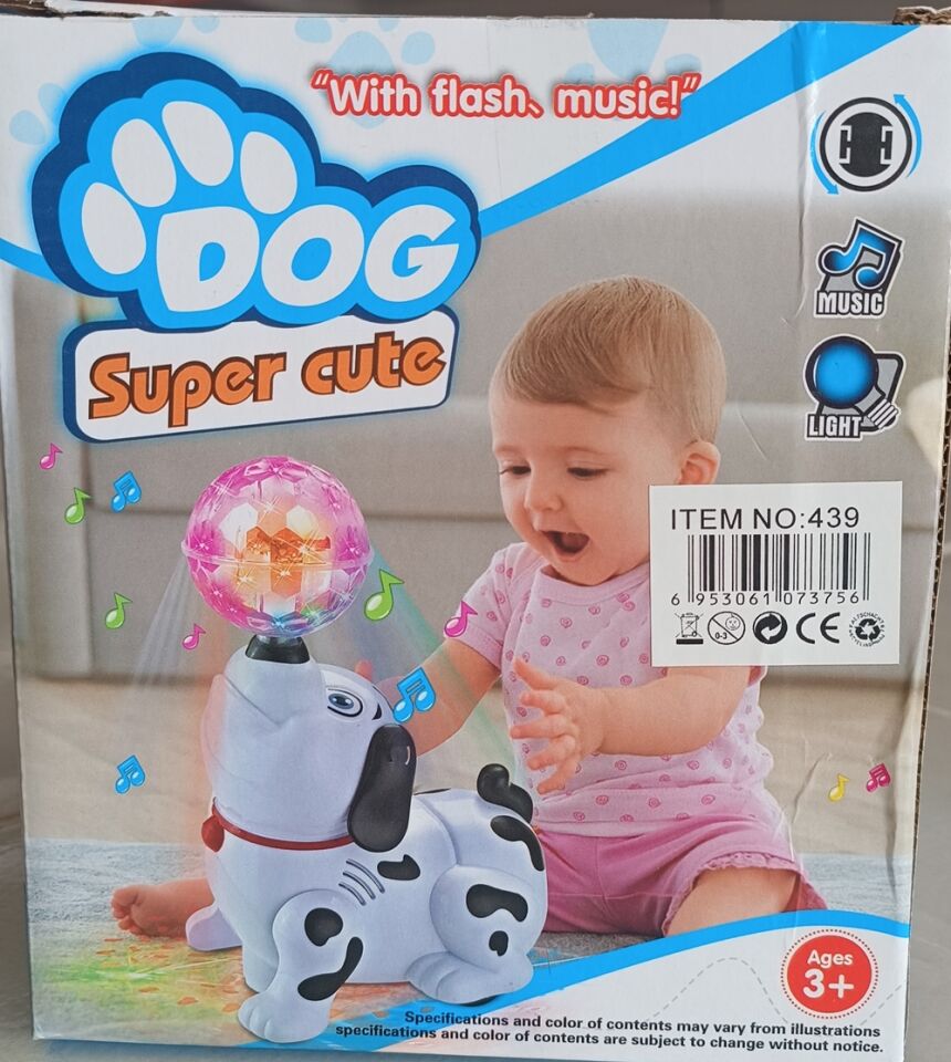 PİLLİ,SESLİ,IŞIKLI TOP ÇEVİREN KÖPEK