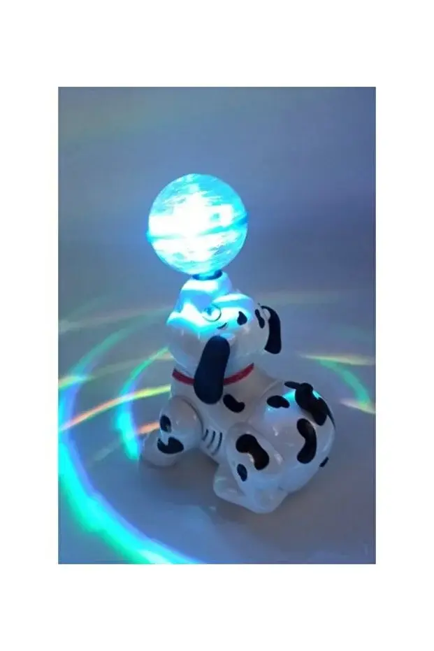 PİLLİ,SESLİ,IŞIKLI TOP ÇEVİREN KÖPEK