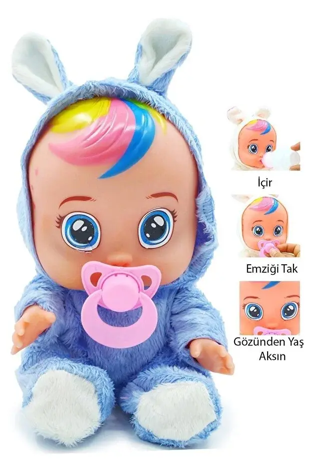Mavi  Ve Yeşil Renk Ağlayan Ve Konuşan Et Bebek