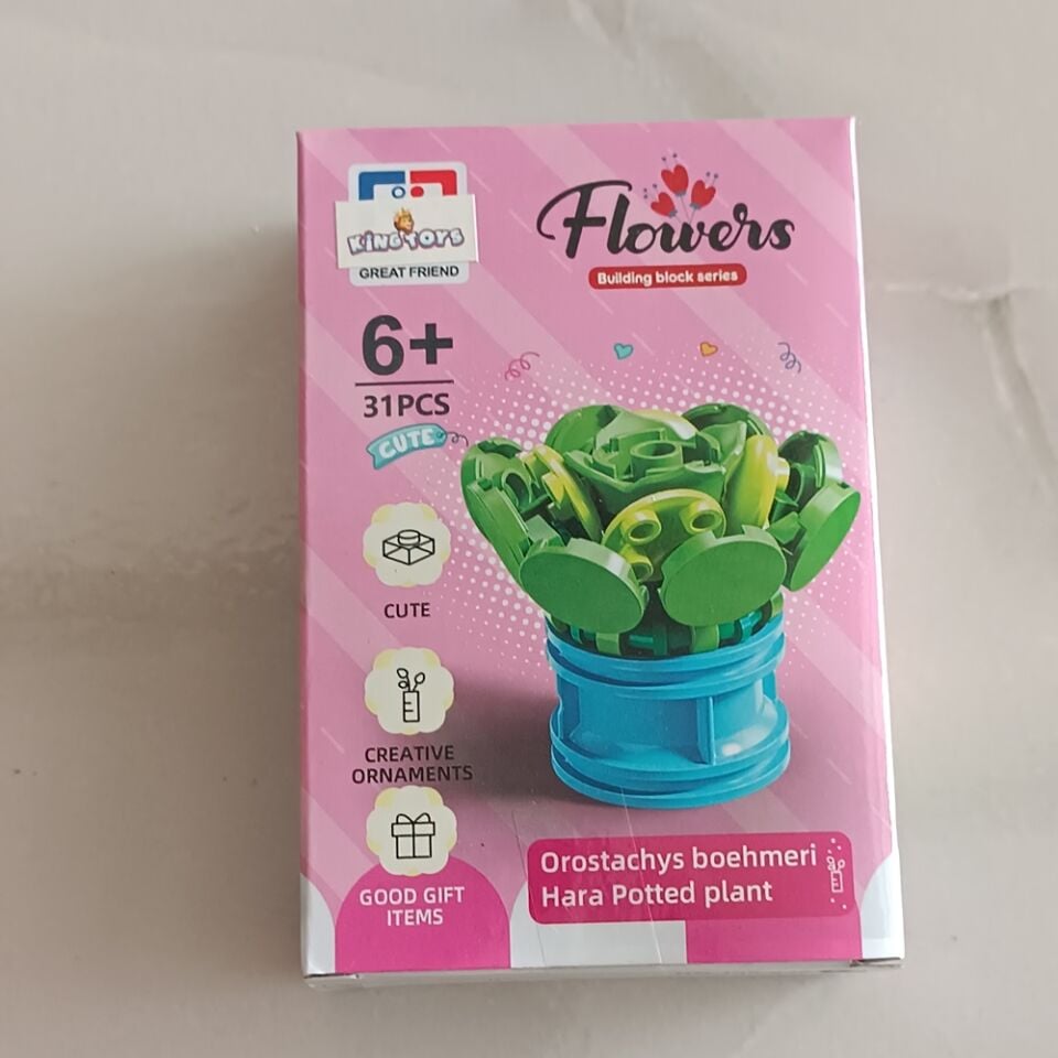 Mini Çicek Lego Seti - Dekoratif Çiçek Yapım Seti - Dekoratif Ev & Ofis Süsü | Hediyelik