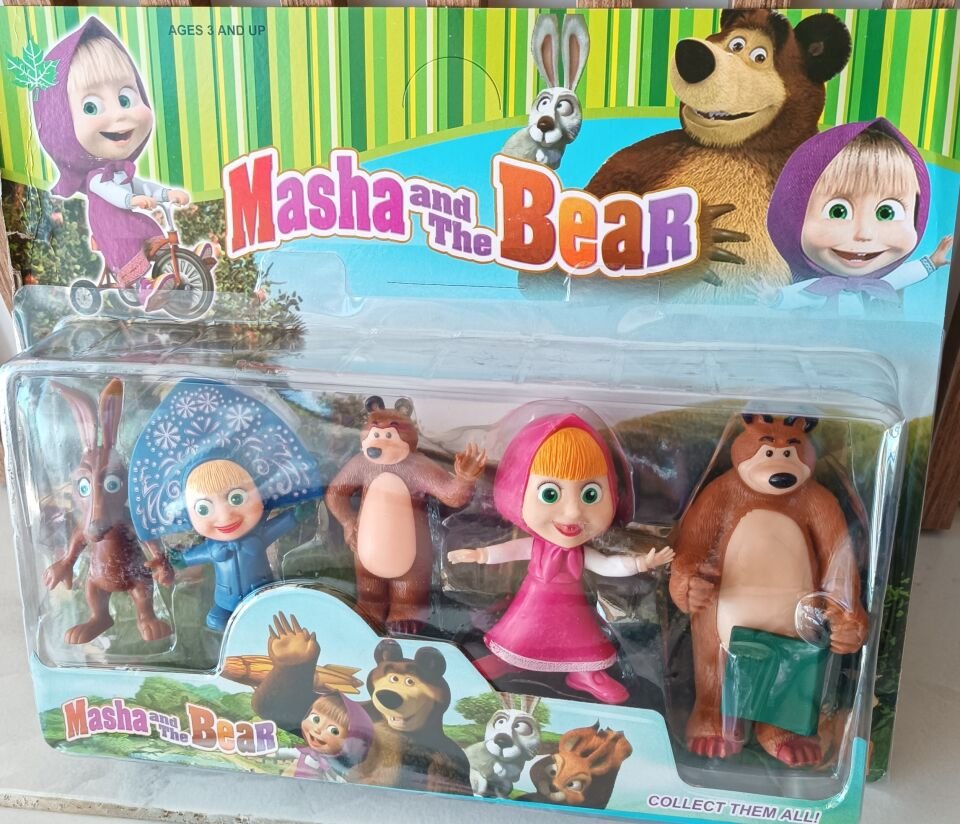 Masha İle Koca Ayı Oyuncak Figür Seti 5li