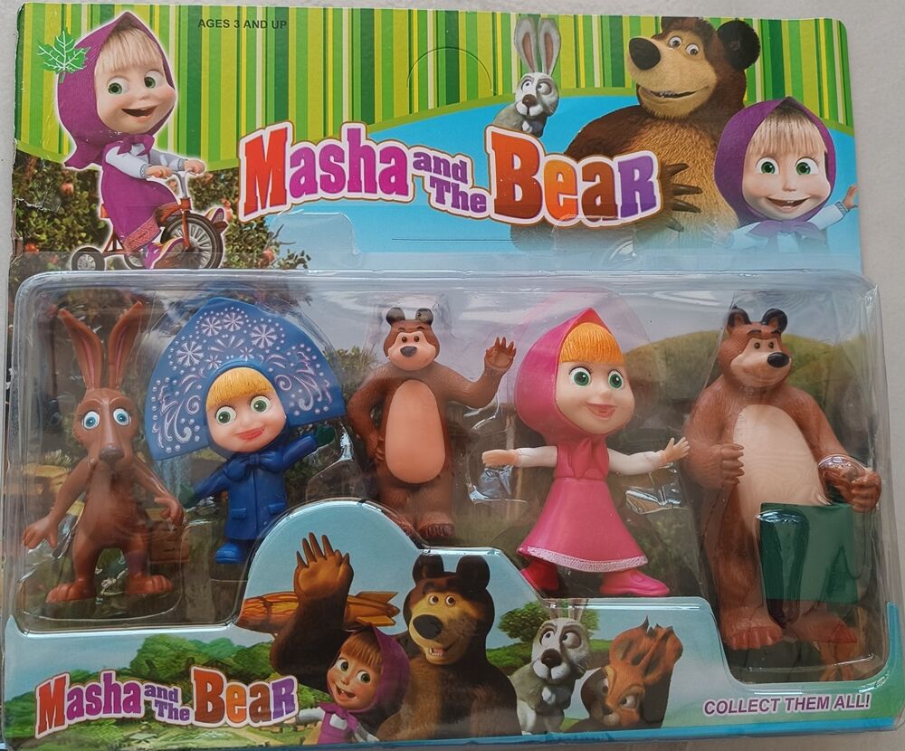 Masha İle Koca Ayı Oyuncak Figür Seti 5li