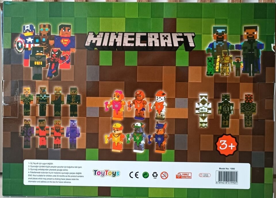 Minecraft 12'li Set 23 parça figür seti