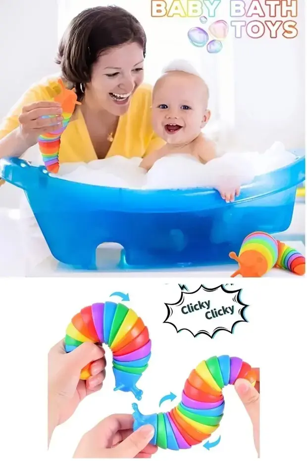 1 Adet Sevimli Tırtıl Oyuncak Stres Giderici Sevimli Rengarenk Anti Stres Solucan Sök Tak