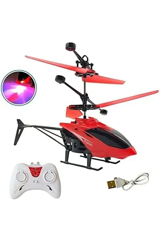 El Sensörlü Helikopter Uzaktan Kumandalı Şarjlı Drone 20cm Karışık Renk