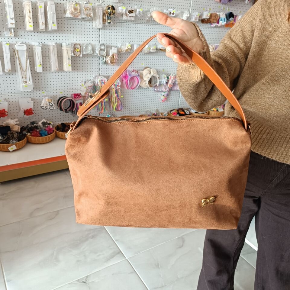 SÜET DERİ OMUZ ÇANTASI