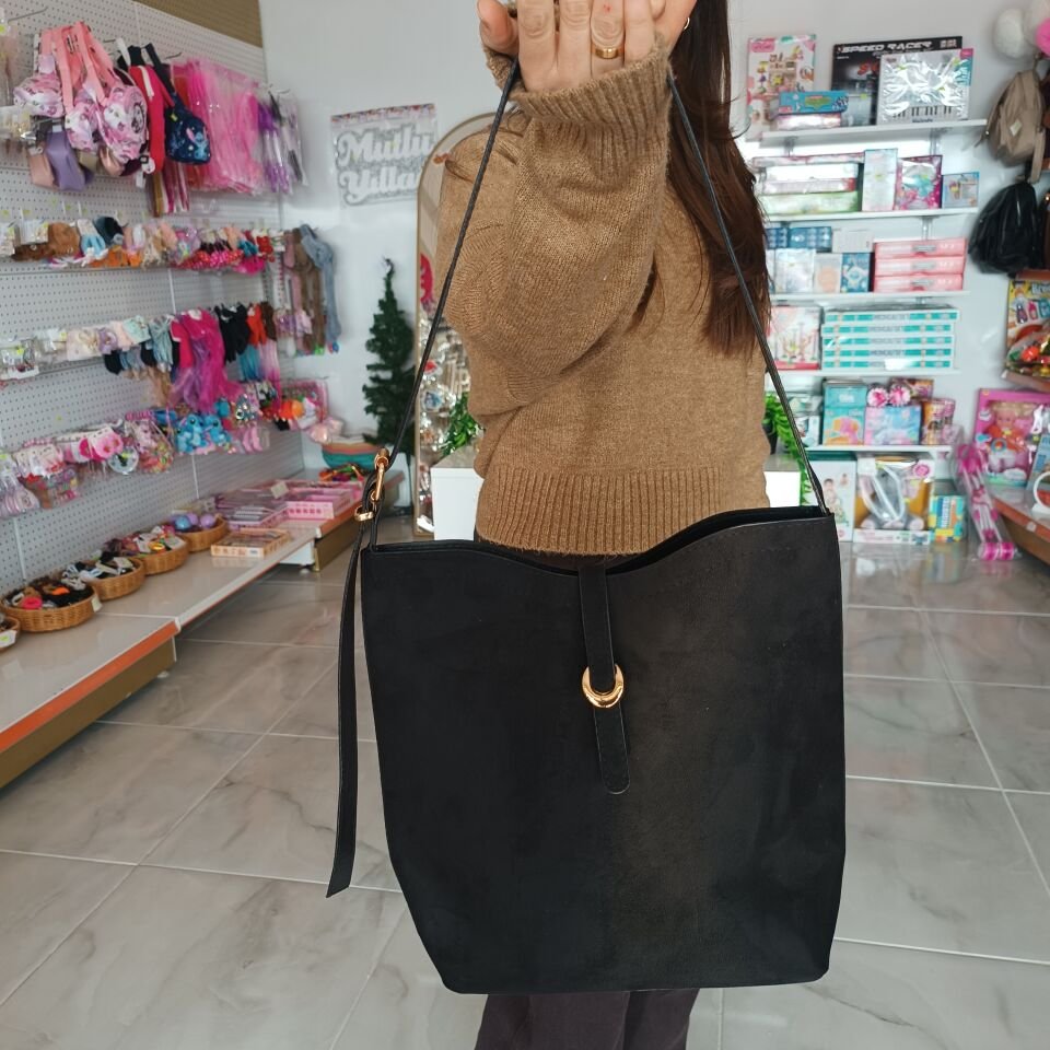 SÜET DERİ KAPAMA İÇİ CÜZDAN DETAYLI ÇANTA