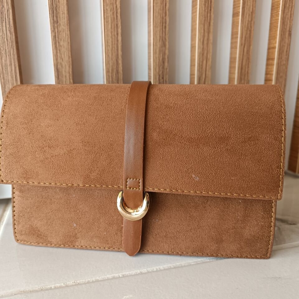 KÜÇÜK BOY KAPAMA SÜET DERİ EL VE OMUZ ÇANTASI