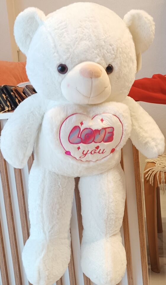 LOVE YOU KALPLİ 90 CM PELUŞ AYICIK