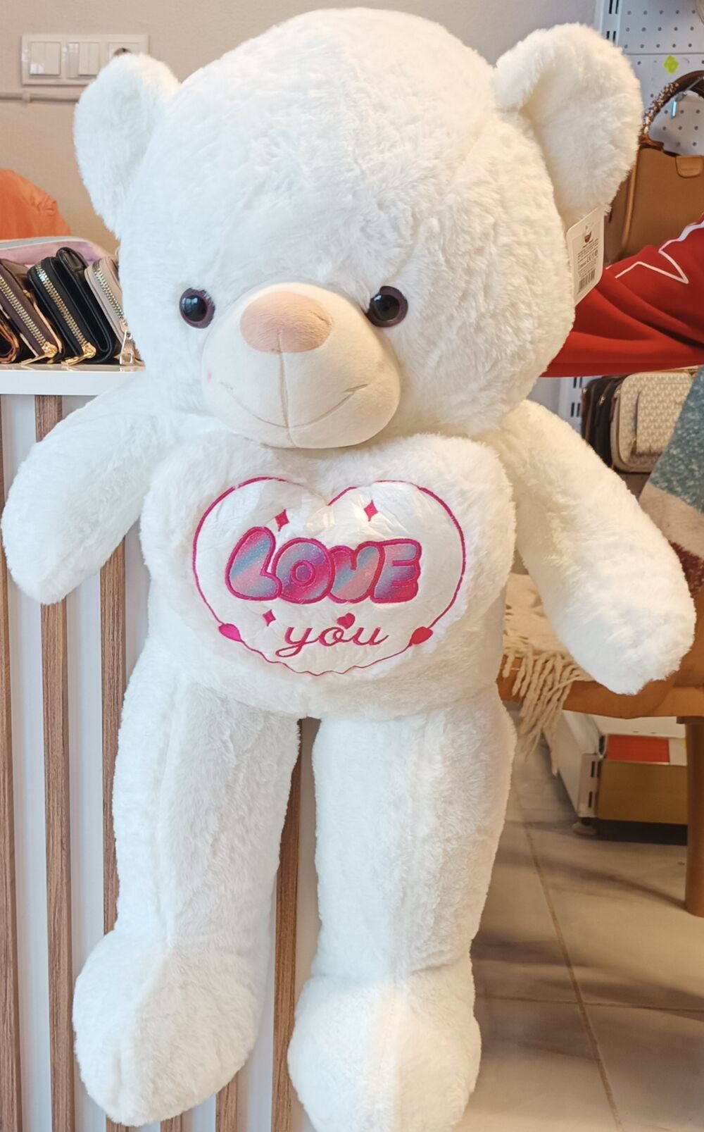 LOVE YOU KALPLİ 90 CM PELUŞ AYICIK